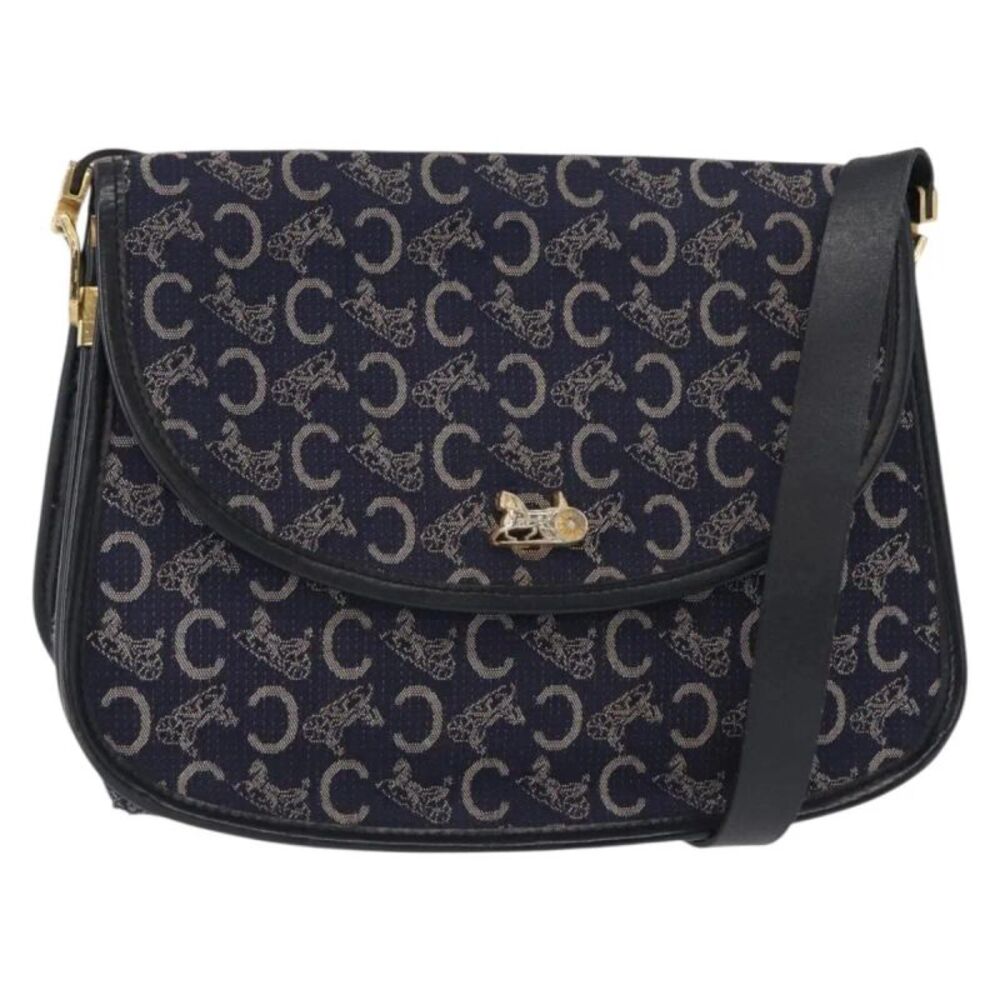 Celine C Sulky Canvas Navy Canvas Shoulder Bag Bag
